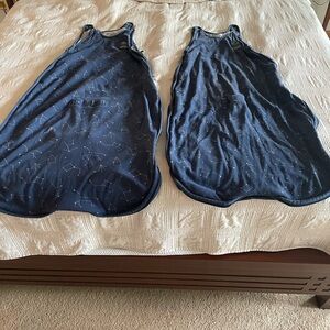 Woolino 2-4 year Navy Starry Night Sleep Sack for toddlers